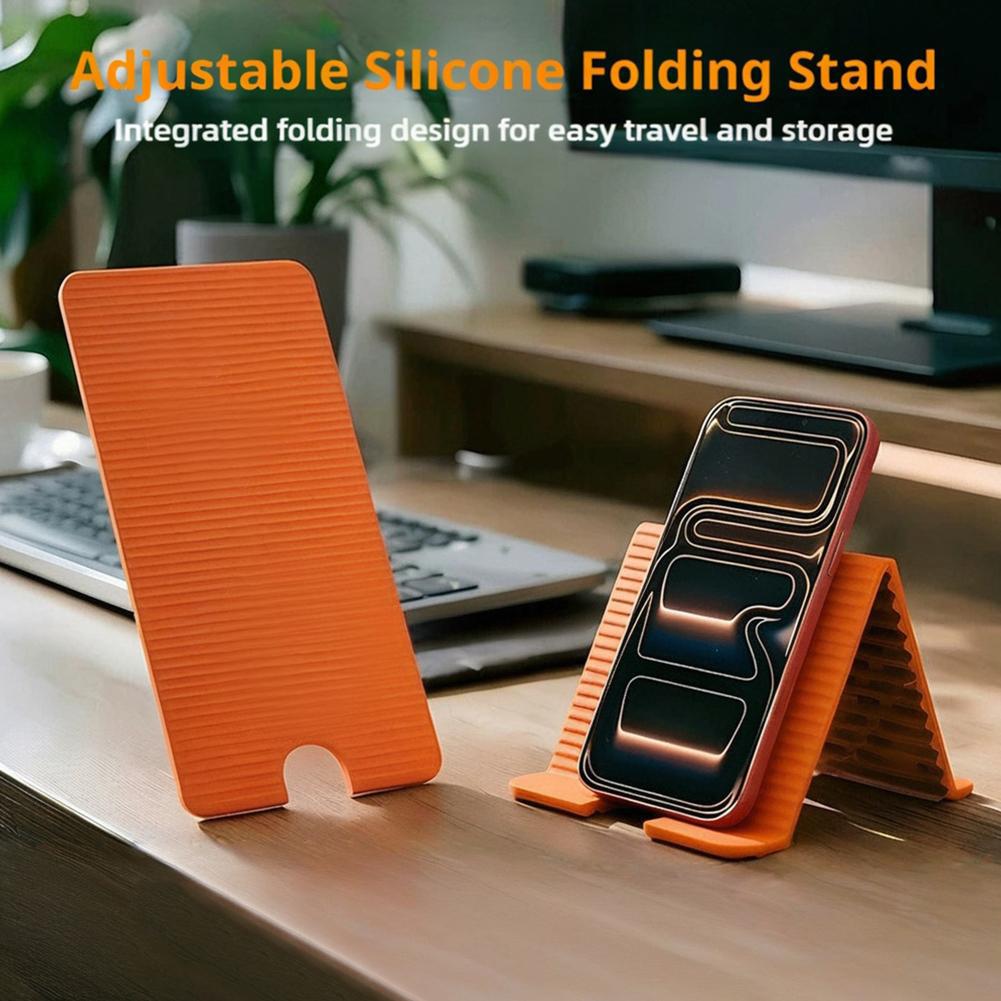 Laptop Accessories Organizer - ที่วางโทรศัพท์ซิลิโคนแบบพับได้สำหรับไอโฟน ไอแพดแล็ปท็อปแท็บเล็ตแบบพกพาปรับได้หลายมุมขาตั้งเดสก์ท็อปโฮมออฟฟิศ
