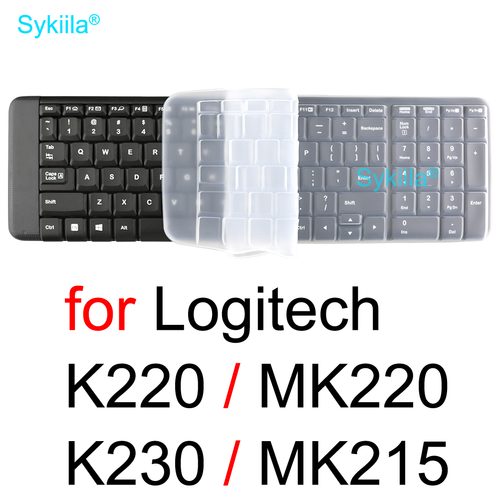 Keyboard Cover Silicone - ฝาครอบแป้นพิมพ์สำหรับโลจิเทค K230 MK215 MK220 K220 สำหรับโลจิคีย์บอร์ดป้องกันป้องกันผิวเคสฟิล์มซิลิโคนใส