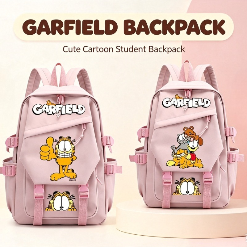 Laptop Accessories For Students - กระเป๋าเป้สะพายหลังนักเรียนลายการ์ตูนการ์ฟิลด์น่ารัก น้ำหนักเบา พกพาสะดวก สำหรับใส่แล็ปท็อป เหมาะสำหรับการเดินทาง สินค้าอนิเมะขายส่ง