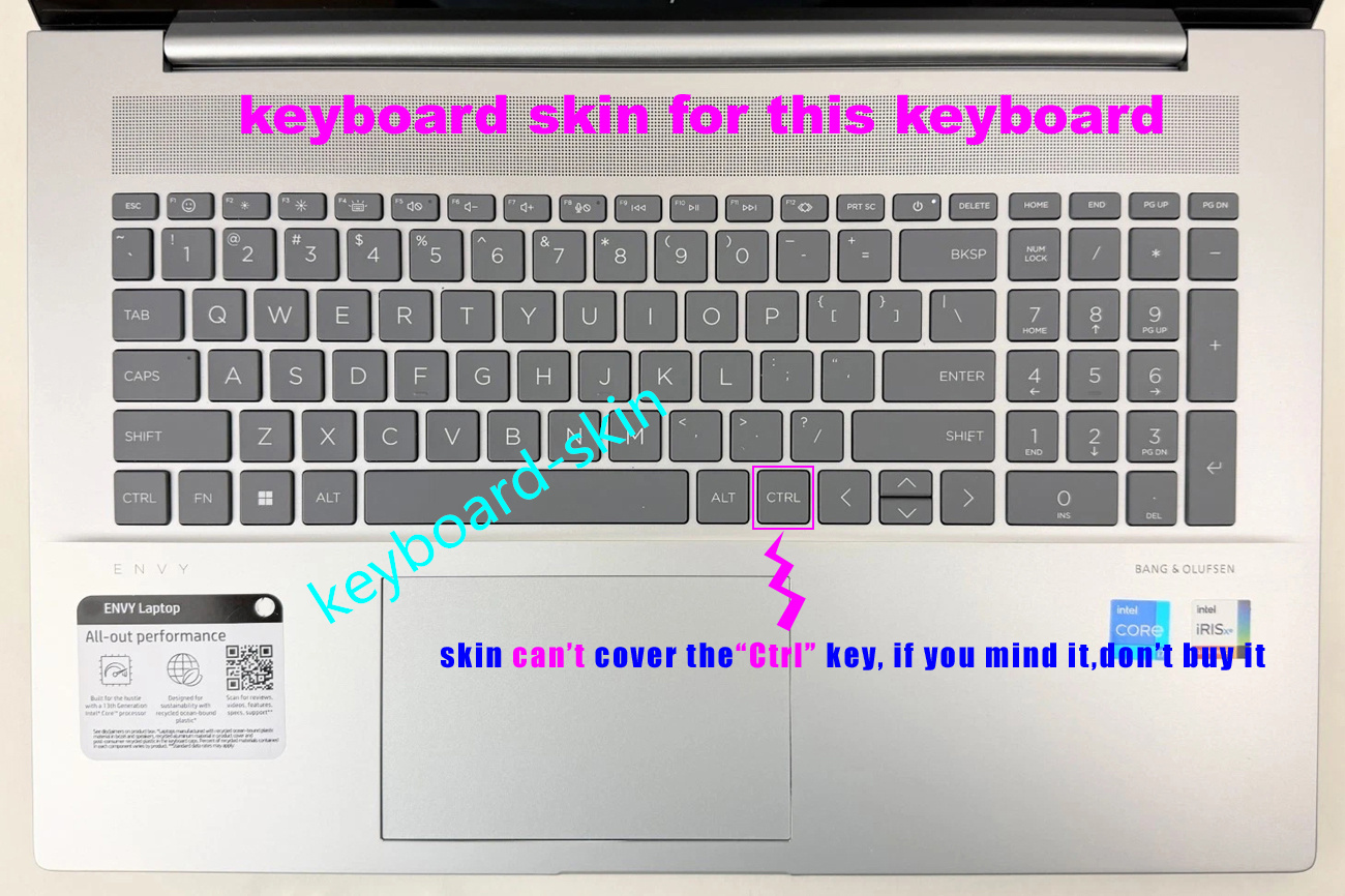 Keyboard Cover Silicone - US แป้นพิมพ์สกินคัฟเวอร์ โปรเทคเตอร์สำหรับ HP ENVY 17-CR***
