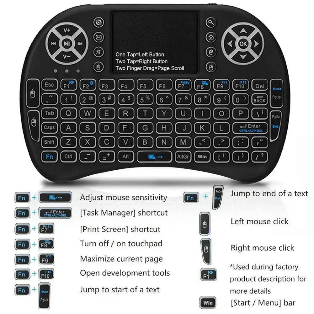 Cool Backlit I8 Mini Air Mouse - Laptop Accessories Combo บทวิจารณ์และราคา