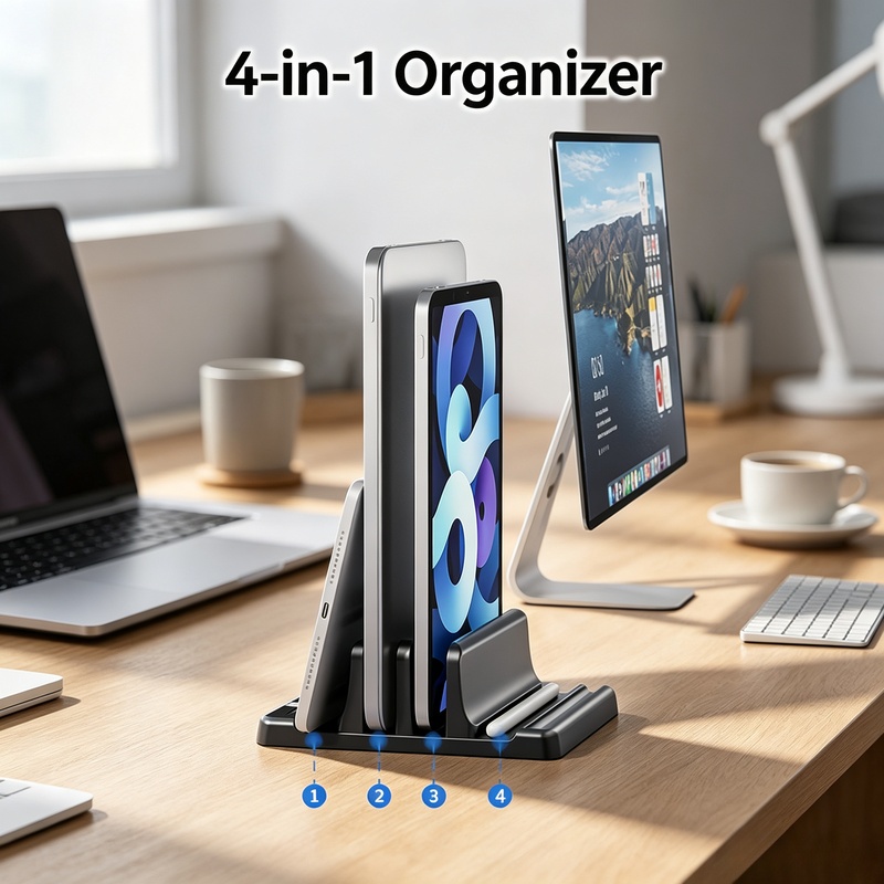 ขาตั้งแล็ปท็อปแนวตั้งแบบหลายช่ - Laptop Accessories Organizer บทวิจารณ์และราคา