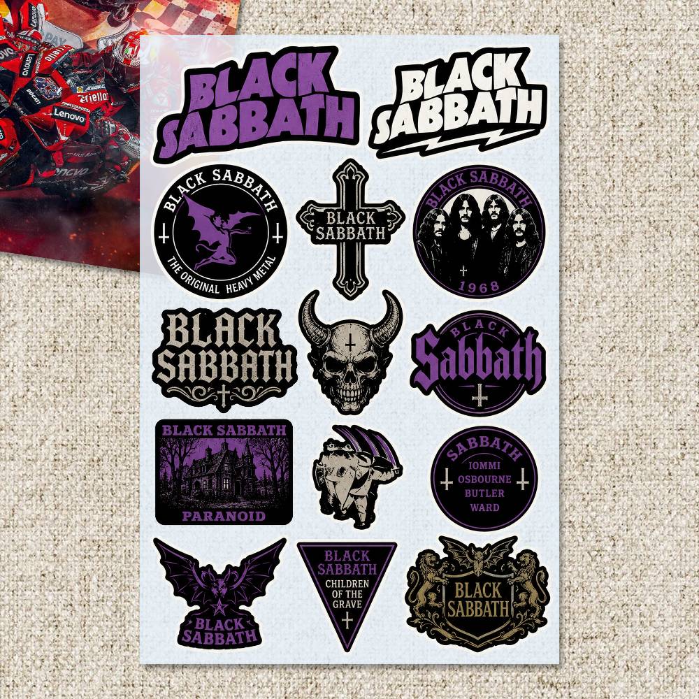 B-LACK S-ABBATH สติกเกอร์โมโต  - Laptop Accessories Wallpaper บทวิจารณ์และราคา