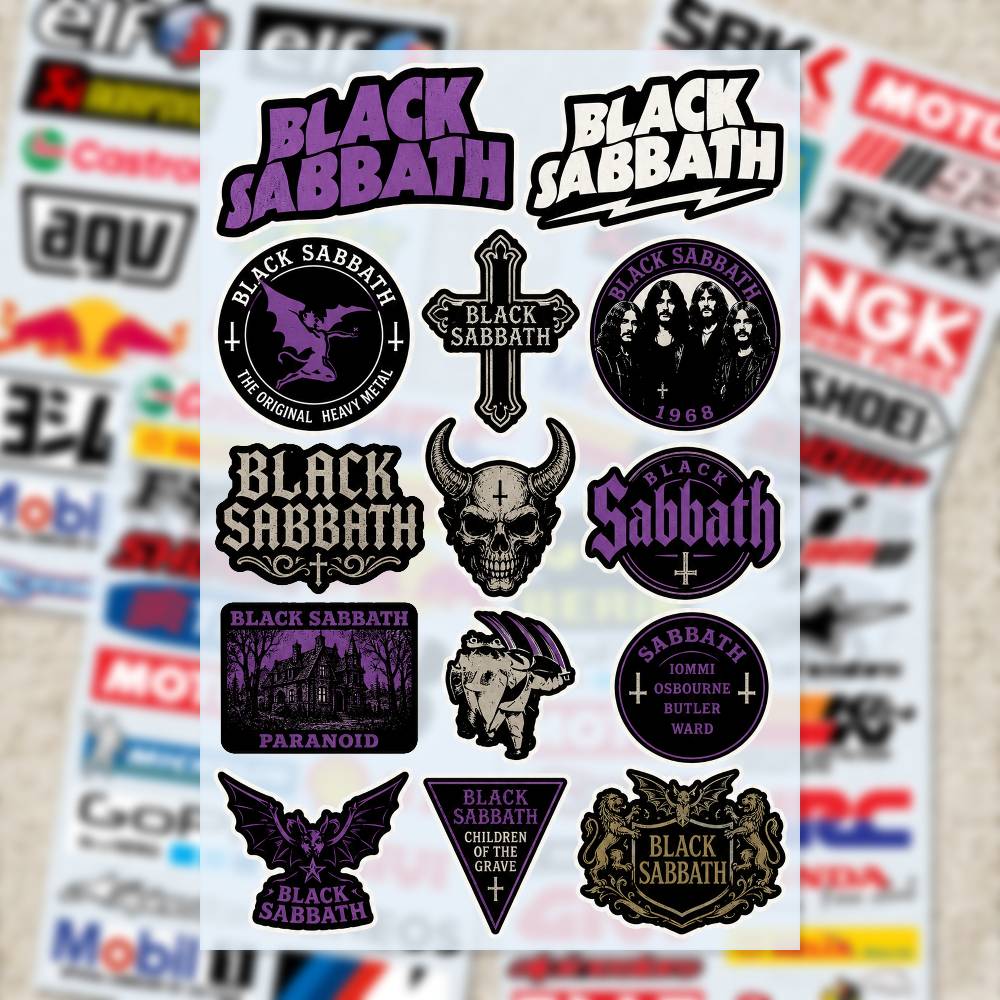 B-LACK S-ABBATH สติกเกอร์โมโต  - Laptop Accessories Wallpaper บทวิจารณ์และราคา