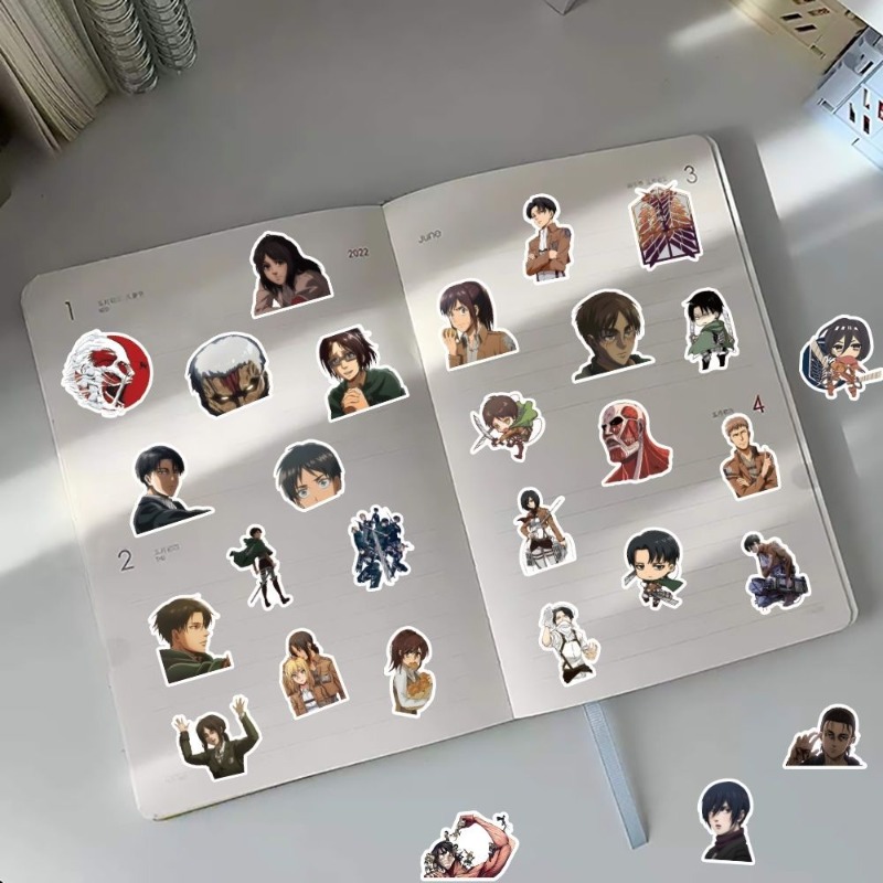 60 ชิ้นสติกเกอร์อนิเมะ Attack  - Laptop Accessory บทวิจารณ์และราคา