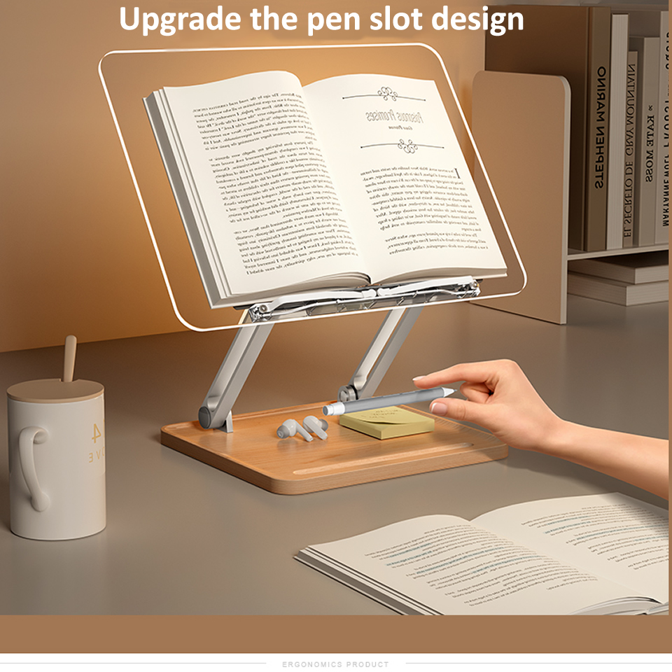 แท่นอ่านหนังสือไม้พร้อมไฟอะคริ - Laptop Accessories Organizer บทวิจารณ์และราคา