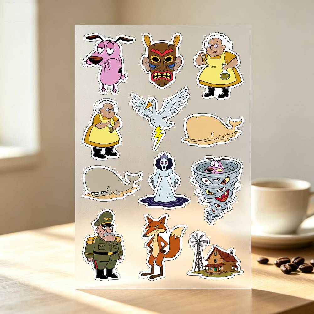 1 ชิ้น C-COURAGE สติกเกอร์สุนั - Laptop Accessories Wallpaper บทวิจารณ์และราคา