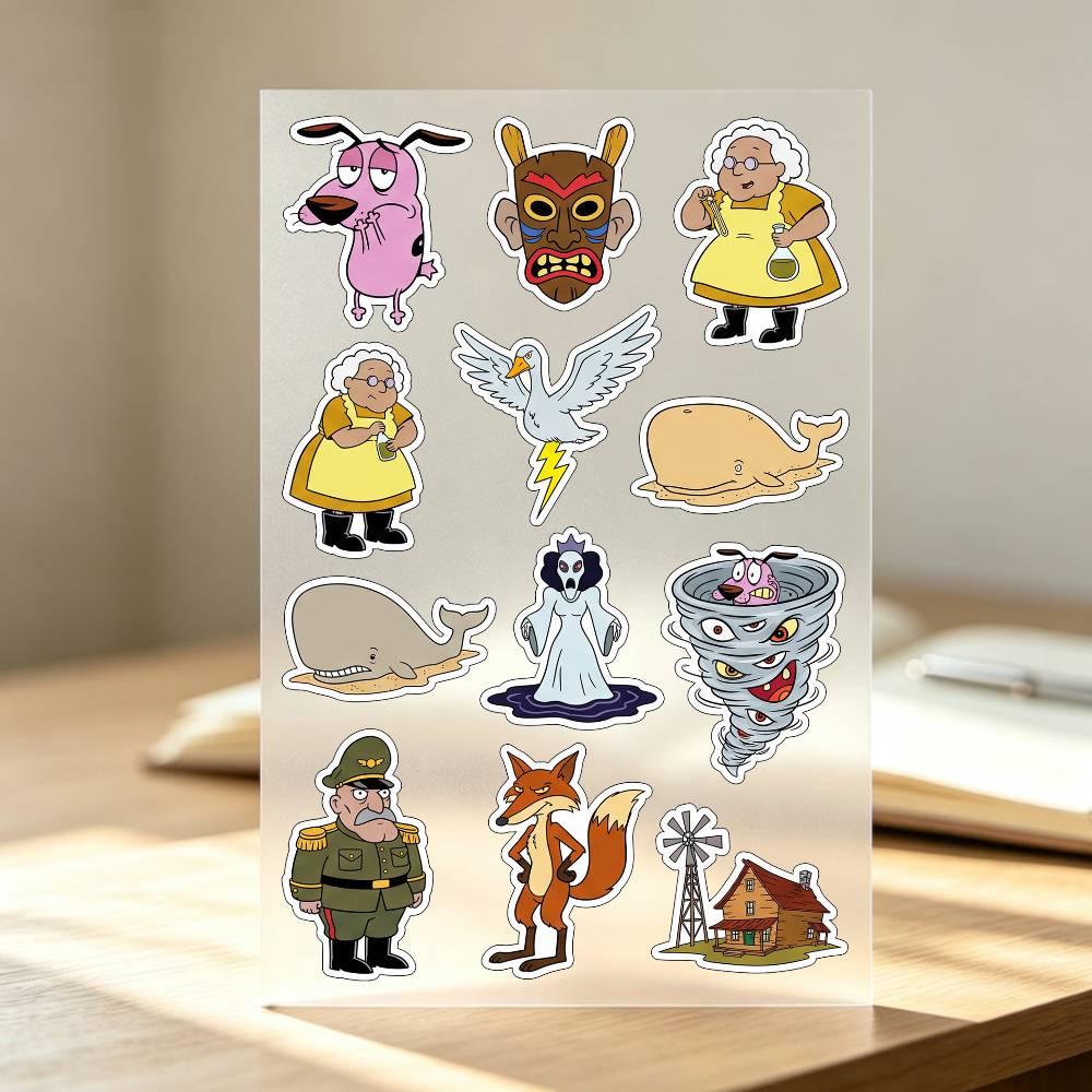 1 ชิ้น C-COURAGE สติกเกอร์สุนั - Laptop Accessories Wallpaper บทวิจารณ์และราคา