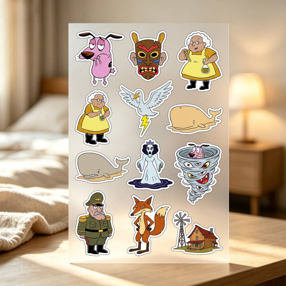 1 ชิ้น C-COURAGE สติกเกอร์สุนั - Laptop Accessories Wallpaper บทวิจารณ์และราคา